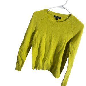 Banana Republic XS Merino Blend Crewneck Sweater Vibrant Yellow